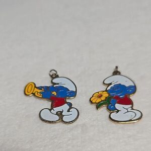 Vintage Smurf Pendant Set